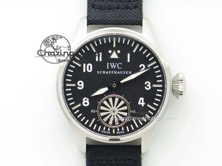 MIROTIME 0325 Fashionable Pilot IW326801 SS MK 1:1 Best Edition Black Dial on Green Nylon Strap MIYOTA 7122